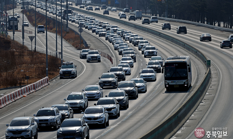 설 당일 충북권 고속도로 교통량 50만 대 전망